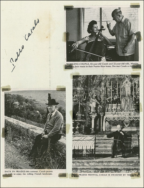 Lot 693 Pablo Casals Signature