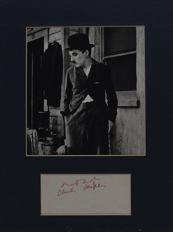 Lot 855 Charlie Chaplin Signature