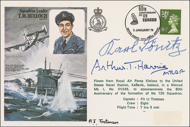 Lot 350 Karl Dönitz and Arthur T. Harris First Day Cover