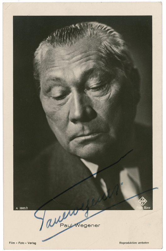 Lot 1055 Paul Wegener Signed Photograph