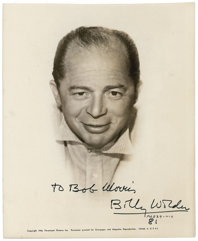 Lot 1061 Billy Wilder Signed Photograph