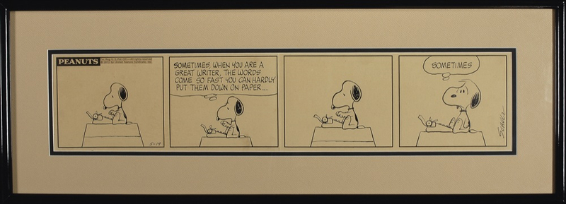 Lot 685 Charles Schulz: Snoopy grapples with his old nemesis: writer’s block