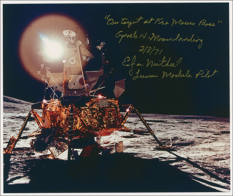 Lot 498 Edgar Mitchell Signed Photograph