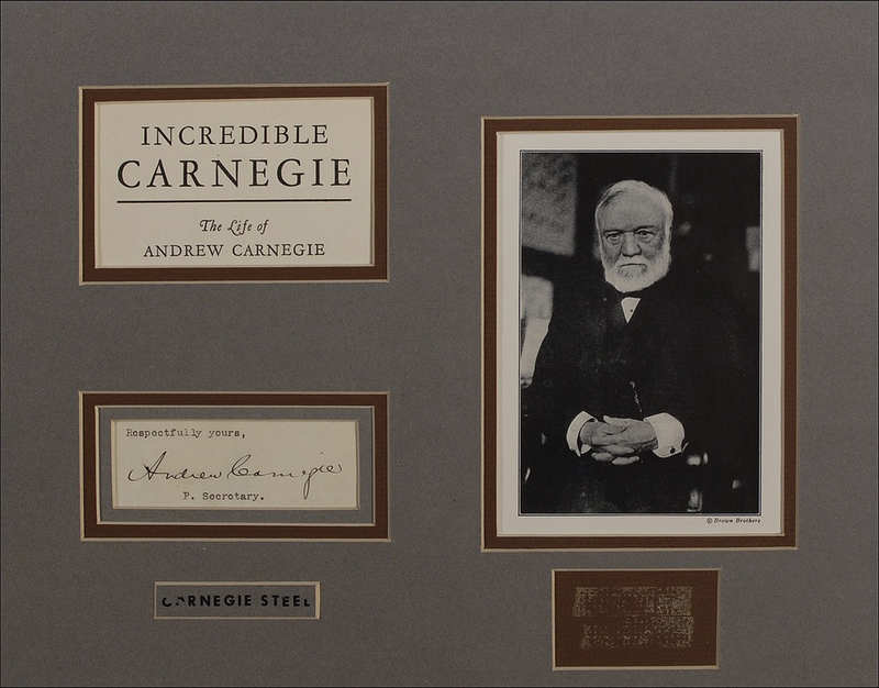 Lot 159 Andrew Carnegie Signature