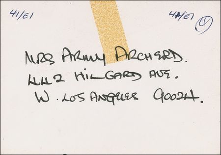 Lot #904 Cary Grant Signed Note - Image 2