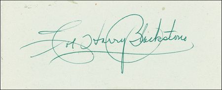 Lot #836 Harry Blackstone, Sr Signature - Image 1