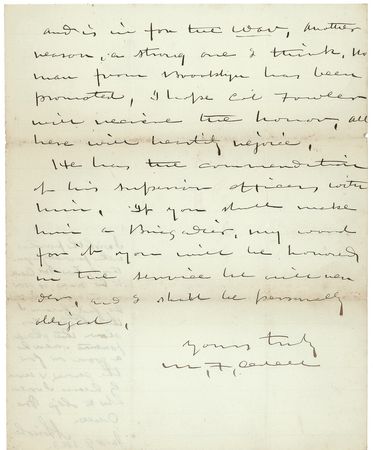 Lot #69 Abraham Lincoln: Unusually lengthy endorsement of a promotion for a soldier from the famed 14th Brooklyn regiment - Image 3