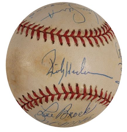 Lot #1102 Baseball: Stolen Base Kings Baseball - Image 1