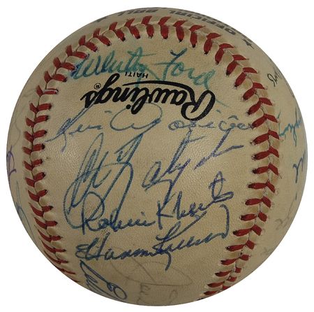 Lot #1094 Baseball Hall of Famers Baseball - Image 2