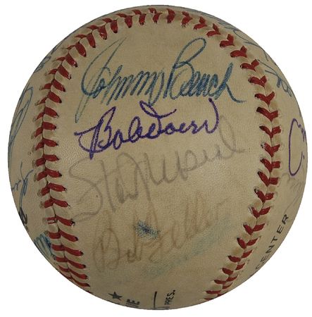 Lot #1094 Baseball Hall of Famers Baseball - Image 3