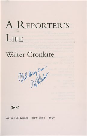 Lot #865 Walter Cronkite Book - Image 1