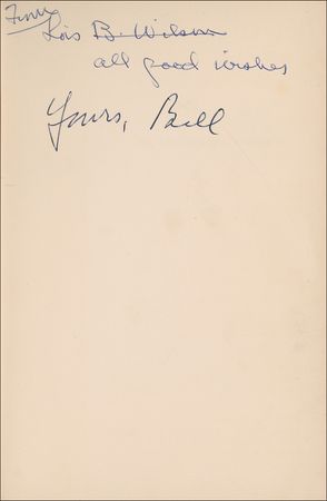 Lot #328 Bill and Lois Wilson: Rare copy of Living with an Alcoholic, signed by the founders of both AA and Al-Anon - Image 1