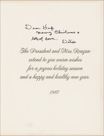 Lot #92 Ronald Reagan: President Reagan sends Christmas wishes - Image 1