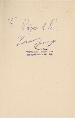 Lot #282 Tenzing Norgay Book and Letter - Image 1