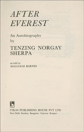 Lot #282 Tenzing Norgay Book and Letter - Image 2