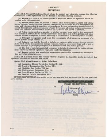 Lot #994 Anthony Quinn Signed Document - Image 2