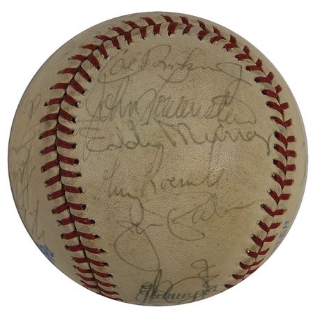 Lot #1090 Baltimore Orioles Baseball - Image 1