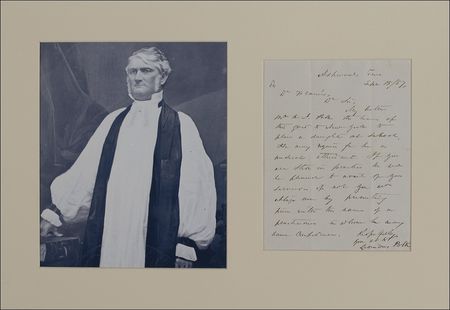 Lot #398 Leonidas Polk: ?The Fighting Bishop? arranges a ?medical attendant? for his school-bound niece - Image 1