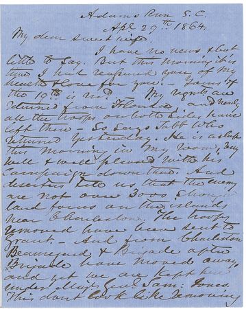 Lot #411 Henry A. Wise: ?The troops removed have been sent to Grant?And from Charleston Beauregard & Brigade after Brigade have moved away? - Image 1