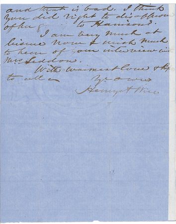 Lot #411 Henry A. Wise: ?The troops removed have been sent to Grant?And from Charleston Beauregard & Brigade after Brigade have moved away? - Image 3