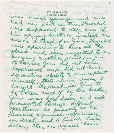 Lot #1130 Ty Cobb: The Georgia Peach discusses, in great detail, his shrewd investments in Coca-Cola - Image 3