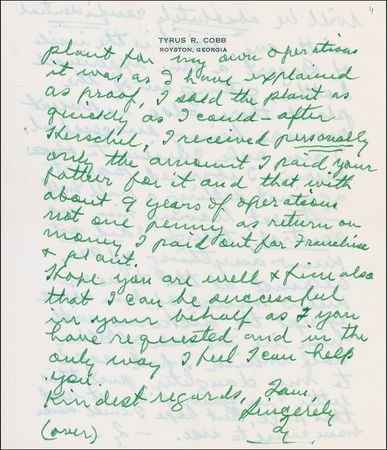 Lot #1130 Ty Cobb: The Georgia Peach discusses, in great detail, his shrewd investments in Coca-Cola - Image 7