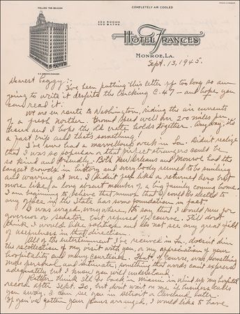 Lot #338 Claire L. Chennault: Chennault returns as conquering hero: ? I didn?t feel like a returning hero but more like a long absent member of a big family coming home? - Image 1