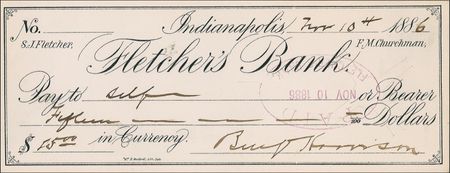 Lot #50 Benjamin Harrison Checks - Image 3