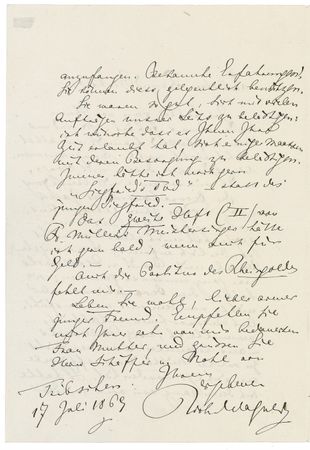 Lot #721 Richard Wagner: Wagner bemoans to Hans Richter: ?I had to start from the beginning again. The usual experiences!?I am also missing the score for ?Das Rheingold?? - Image 2