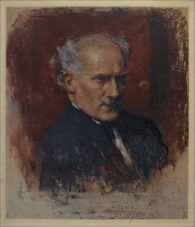 Lot #720 Arturo Toscanini: Toscanini signs an oversized portrait - Image 1