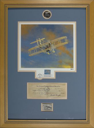 Lot #512 Orville Wright: Orville Wright check ready for display - Image 1