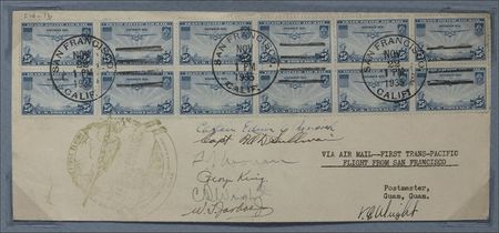 Lot #461 China Clipper: China Clipper crew-signed cover - Image 2