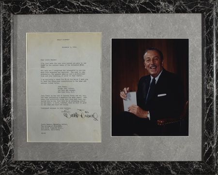 Lot #663 Walt Disney: Upon receiving a good review of Dumbo, Walt arranges a magazine subscription for Spencer Tracy?s son - Image 1