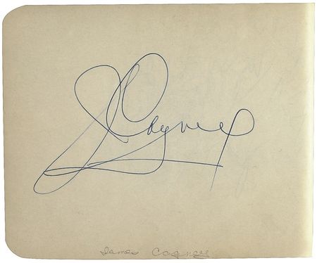 Lot #1051 Vintage Entertainers: Hooray for Hollywood! Vintage album signed by over 50 greats including Chico Marx, Lucy and Desi, Cagney, and Judy Holliday - Image 3