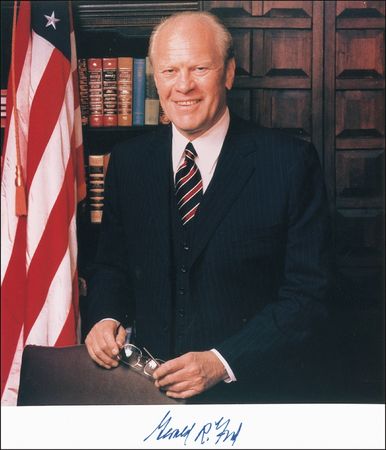 Lot #32 Gerald Ford and Jimmy Carter Signed