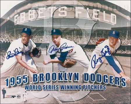 Lot #1117 Brooklyn Dodgers Signed Photographs - Image 1
