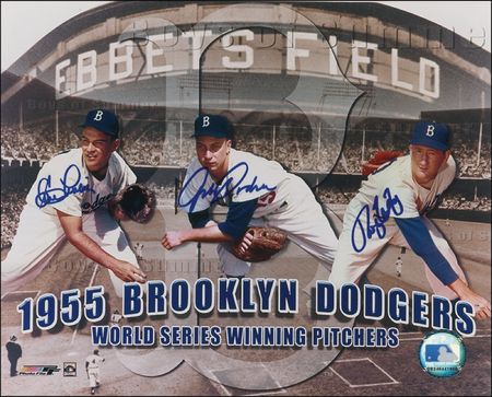 Lot #1117 Brooklyn Dodgers Signed Photographs - Image 2