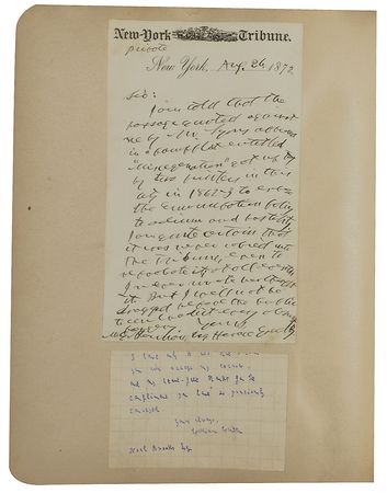 Lot #277 Nineteenth Century Notables: Autograph album from the personal collection of noted journalist Noah Brooks - Image 2