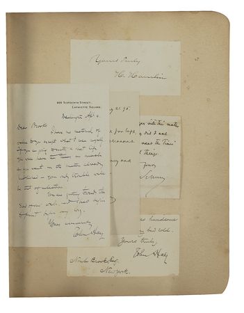 Lot #277 Nineteenth Century Notables: Autograph album from the personal collection of noted journalist Noah Brooks - Image 4