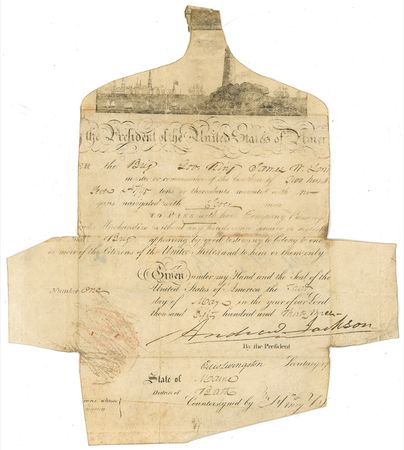 Lot #57 Andrew Jackson Signed Document - Image 1