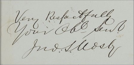 Lot #389 John S. Mosby: Superb signature of ?The Gray Ghost? - Image 2