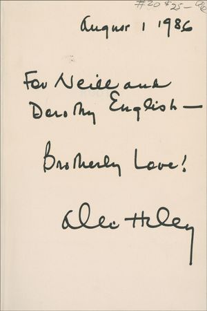 Lot #574 Alex Haley Book - Image 1
