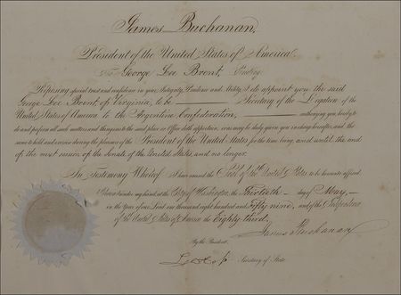 Lot #7 James Buchanan: Buchanan international appointment - Image 2