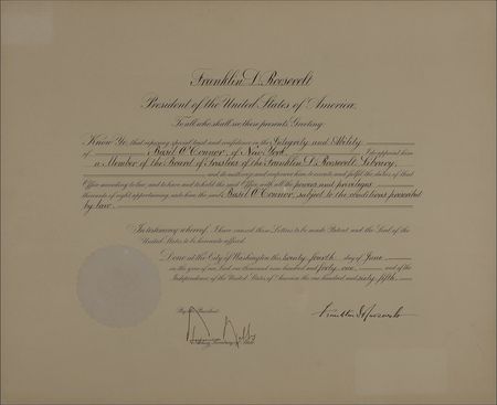 Lot #102 Franklin D. Roosevelt: Appointing a member to his own library - Image 1