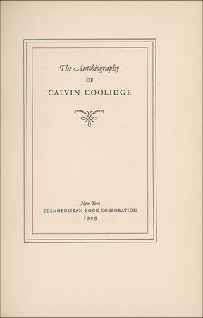 Lot #21 Calvin Coolidge: “Silent Cal’ tells his story - Image 2