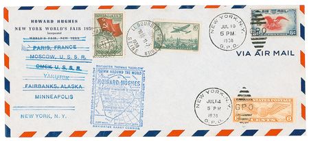 Lot #242 Howard Hughes: Rare Hughes signed photo in the wake of his trans-global flight world record - Image 2