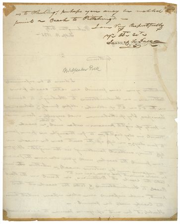Lot #90 James K. Polk: Polk arranges for a coach, insistent that he not travel at night - Image 2
