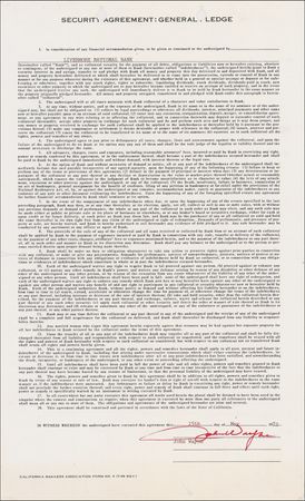 Lot #1054 John Wayne Signed Document - Image 1