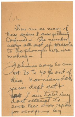Lot #196 Thomas Edison: Famed inventor admits to being “confused” - Image 1