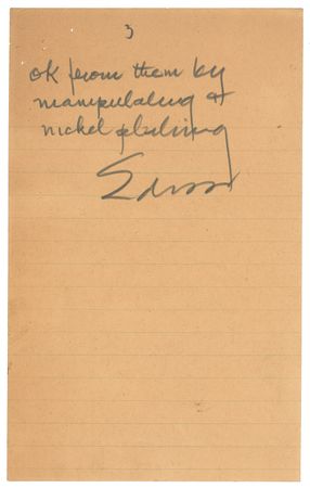 Lot #196 Thomas Edison: Famed inventor admits to being “confused” - Image 3